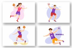12 Handball Sports Illustration Product Image 2