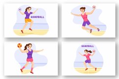 12 Handball Sports Illustration Product Image 4