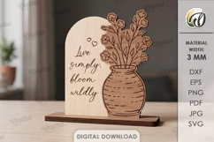 3D Handdraw Style Stand Laser Cut. Stand Decor SVG Product Image 1