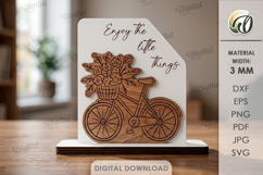 3D Handdraw Style Stand Laser Cut. Stand Decor SVG Product Image 1