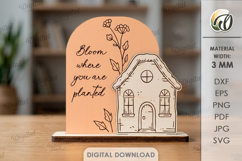 3D Handdraw Style Stand Laser Cut. Stand Decor SVG Product Image 1
