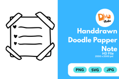 Handdrawn Doodle Papper Note Product Image 1