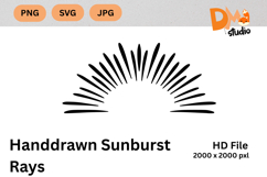 Handdrawn Sunburst Rays Product Image 1