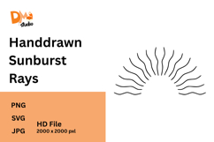 Handdrawn Sunburst Rays Product Image 1
