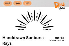 Handdrawn Sunburst Rays Product Image 1