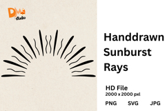 Handdrawn Sunburst Rays Product Image 1