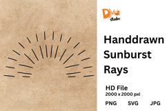Handdrawn Sunburst Rays Product Image 1