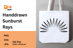 Handdrawn Sunburst Rays Product Image 1