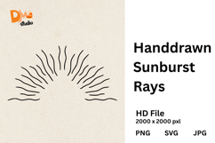 Handdrawn Sunburst Rays Product Image 1
