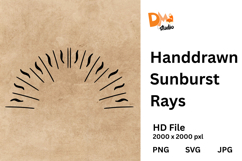Handdrawn Sunburst Rays Product Image 1