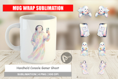 Handheld Console Gamer Ghost Mug Wrap Product Image 1