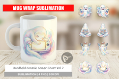 Handheld Console Gamer Ghost Mug Wrap Product Image 1
