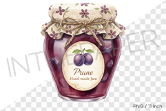 Sweet red plum jam in a cute ribbon jar PNG Clipart Product Image 1