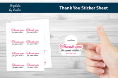 Handmade thank you print and cut sticker SVG