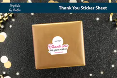 Handmade thank you print and cut sticker SVG