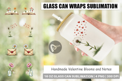 Valentine Blooms &amp; Notes Glass Can Product Image 1