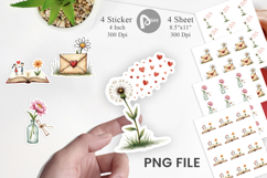 Valentine Blooms &amp; Notes Sticker Product Image 1