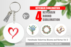 Valentine Blooms &amp; Notes Keychain Product Image 1