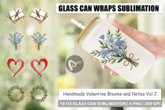 Valentine Blooms &amp; Notes Glass Can Product Image 1