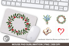 Valentine Blooms &amp; Notes Mouse Pad Product Image 1