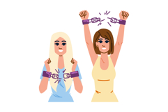 resilience hands breaking chain woman vector Product Image 1