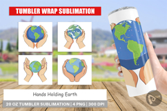 Tumbler Hands Holding Earth Product Image 1