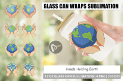 Glass Can Hands Holding Earth Product Image 1