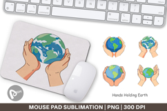 Mouse Pad Hands Holding Earth Product Image 1