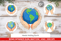 Wind Spinner Hands Holding Earth Product Image 1