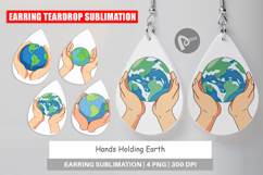 Earring Hands Holding Earth Product Image 1