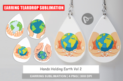 Earring Hands Holding Earth Product Image 1