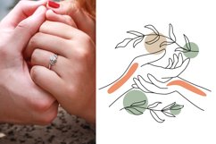 Hands decorated with foliage clipart. Concept support svg Product Image 6