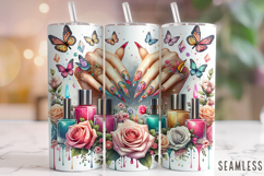 Nails Tumbler Wrap, Nail Hustler Tumbler, Nail Tech Tumbler Product Image 1