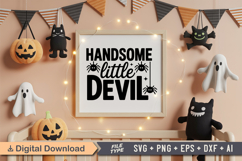 Handsome Little Devil SVG File | Spooky Halloween SVG Product Image 5