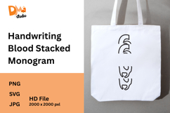 Handwriting Blood Stacked Monogram Product Image 1