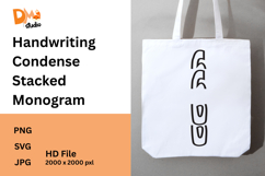 Handwriting Condense Stacked Monogram Product Image 1
