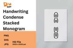 Handwriting Condense Stacked Monogram Product Image 1