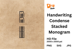 Handwriting Condense Stacked Monogram Product Image 1