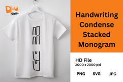 Handwriting Condense Stacked Monogram Product Image 1