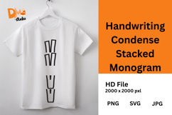 Handwriting Condense Stacked Monogram Product Image 1