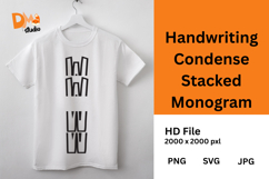 Handwriting Condense Stacked Monogram Product Image 1