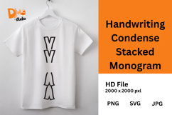 Handwriting Condense Stacked Monogram Product Image 1