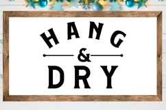 Hang &amp; dry SVG, Laundry Signs SVG Product Image 1