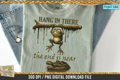 Hang in there Frog and crocodile is a professional design that is available at 300dpi PNG to use for Sublimation, iron-on transfer, DTG Printing and normal printing.