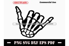 Shaka Hang Loose Skeleton Hand Design Files Product Image 1