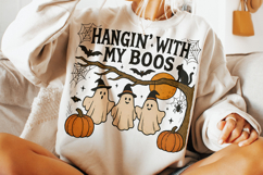 Hangin&#039; With My Boos PNG, Halloween PNG, Pumpkin PNG, Spooky Product Image 3