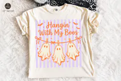 Hangin’ with My Boos Png, Halloween Funny Ghosts Png Product Image 1