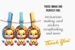 cute hanging animals clipart, hanging animals bundle Product Image 2