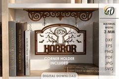 Hanging Bookshelf Signs Bundle Lasercut. Bookshelf Decor SVG Product Image 8