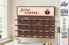 Coffee Pod Holder Laser Cut | Wall Coffee Capsule Holder SVG Product Image 1